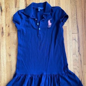 Polo Ralph Lauren girls M 8/10 navy polo dress